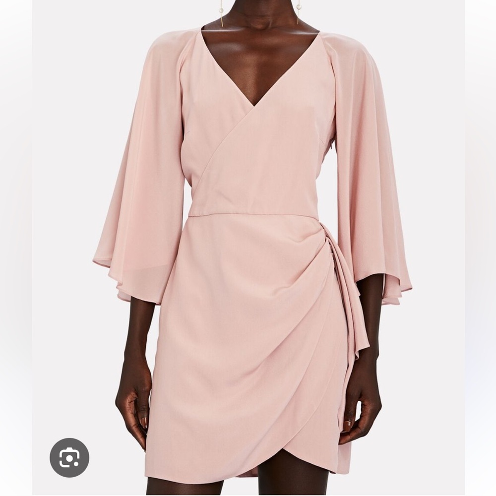 CAROLINE CONSTAS Crepe De Chine Wrap Dress